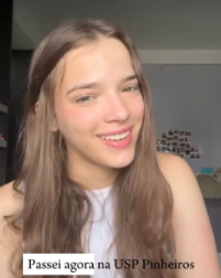 Luna Cavalcante, aluna de medicina da USP